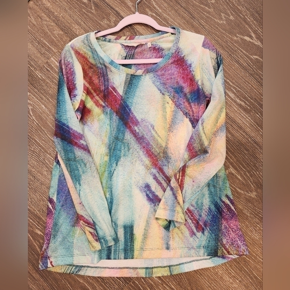 Soft Surroundings Multi Color Soft Dale Tunic size‎ Petite Medium flowy fit